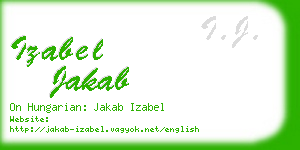 izabel jakab business card